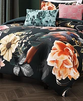 Bebejan Botanical Birds Bedding 200 Thread Count 100% Cotton Sateen 5 Piece Queen Size Reversible Comforter Set