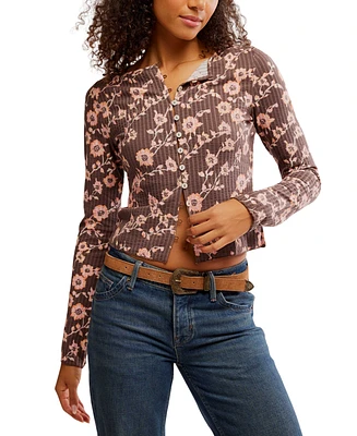 Free People Women's Printed Tilly Long Sleeve Shirt