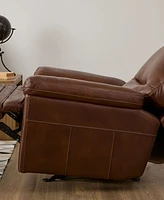 Flexsteel David 43" Pecan Leather Power Gliding Recliner