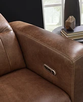 Flexsteel Austin 85" Chestnut Leather Power Reclining Sofa