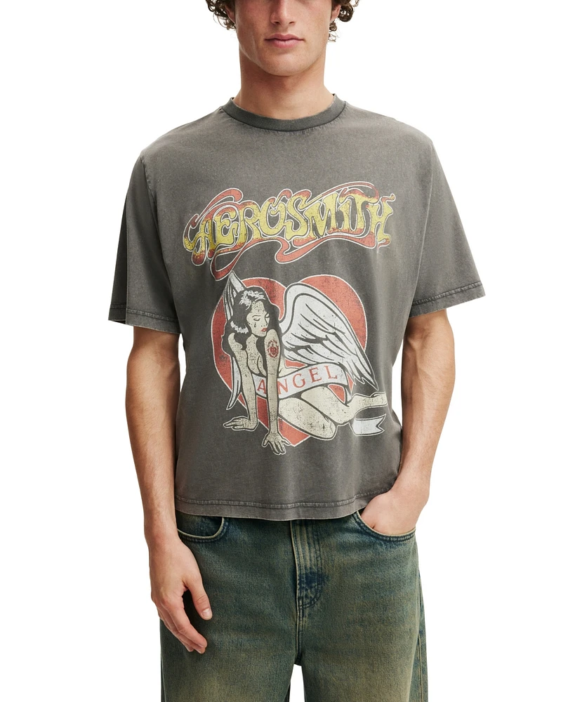 Cotton On Men's Cropped Fit Music T-Shirt