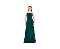 Amri Women's Hand Embellished Strapless Pleated Gown