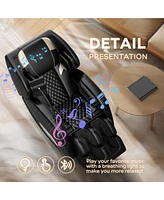 Full Body Massage Chair, Zero Gravity Mode, Deep Tissue Massage Chair, Foot Massage, 6 Fixed Massage Roller, Bluetooth, Suitable for 6.1 Ft Height