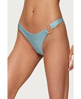 Edikted Women's Mesa Metal Ring Bikini Bottom