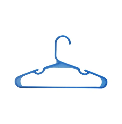SereneLife 60 Pcs. Non-Slip Plastic Kids Hangers - Durable and Space-Saving Closet Organizers for Infants, Toddlers, and Kids' Clothing (Blue)
