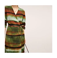M.m.LaFleur Women's Deana Wrap Dress - Printed Washable Silk