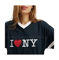 Cotton On Women's Lcn V Neck Oversized Graphic Tee