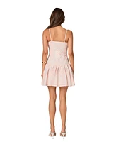 endless rose Women's Eyelet Drop Waist Mini Dress