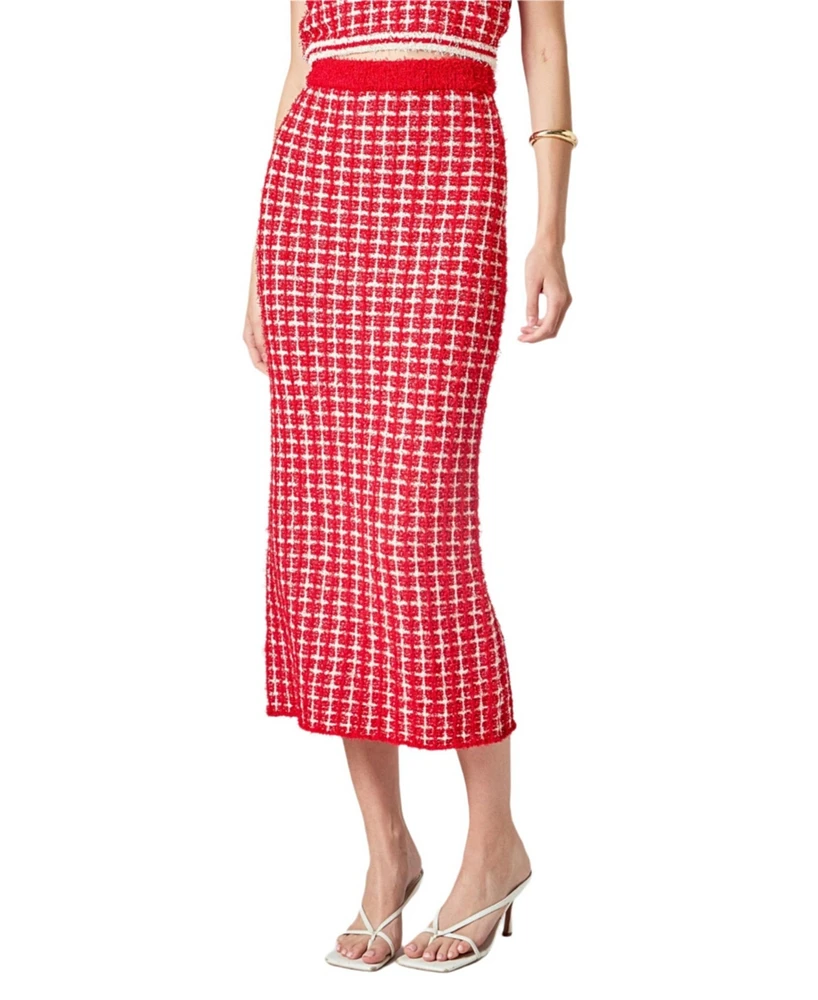 endless rose Women's Check Maxi Skirt