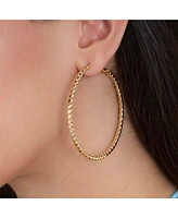 Jessica Simpson Omega Gold-Tone Statement Hoop Earrings