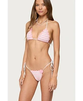 Edikted Women's Azalea Crochet Triangle Bikini Top