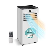SereneLife Portable Air Conditioner & Heater - 8000 Btu (Ashrae) Compact Home A/C Unit with Cooling and Heating, Includes Window Mount Kit (White)