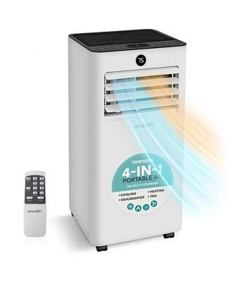 Serenelife Portable Air Conditioner Heater 8000 Btu Ashrae Compact Home A C Unit With Cooling Heating Includes Window Mount Kit White