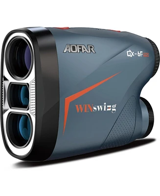 Aofar Gx-6F Pro Golf Rangefinder with Slope and Angle Switch, Flag Lock with Pulse Vibration and Continuous Scan, Tournament Designed, 600 Yards Range