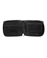 Guess Men's Rfid G Cube Emboss Zip Around Wallet with Coin Pocket