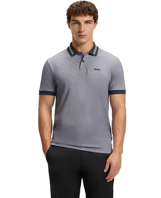 Boss by Hugo Men's Cotton-Pique Dot Print Polo Shirt