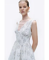 Nocturne Women's Corset Look Broderie Mini Dress