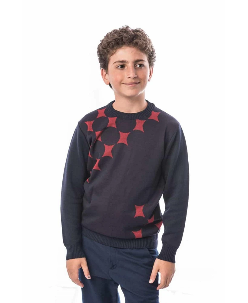 Elie Balleh Toddler Navy Casual Crewneck Sweater