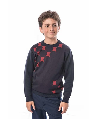 Elie Balleh Toddler Navy Casual Crewneck Sweater