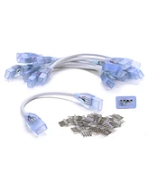DELight Set of 10 Extension Cord Cable Wire for Rgb Led Neon Rope Light with Pin