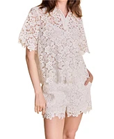endless rose Women's Lace Collared Top