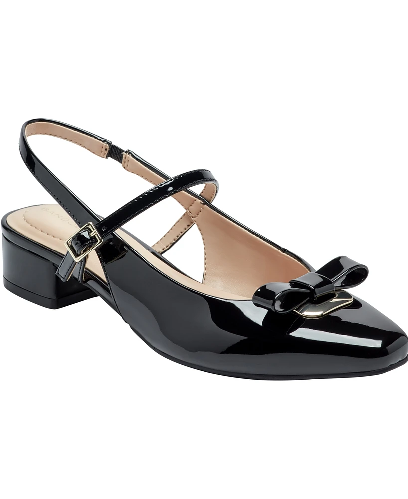 Bandolino Women's Adana Bow Block Heel Slingback Pumps