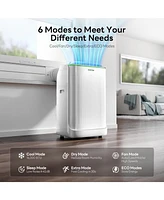 Zafro 10,000 Btu Portable Ac, Ultra Quiet 42dB, Dual Hose, App & Remote Control, Drain-Free, 24H Timer, Fan & Dehumidifier for Rooms