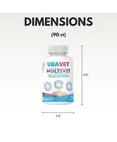 Ubavet Multivit Daily Vitamin and Mineral Tablet for Dogs – Comprehensive Nutritional Support – (90 ct)