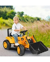 Gymax Kids Ride On Excavator Digger 6V Battery Powered Tractor w/Digging Bucket