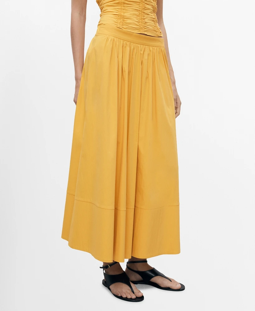 Mango Women's Long Gathered Skirt