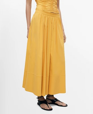 Mango Women's Long Gathered Skirt