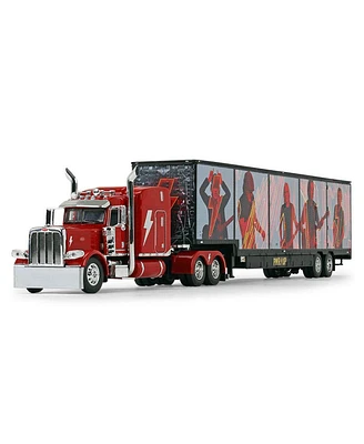 First Gear Dcp 1/64 Red Peterbilt Model 389 Sleeper w/ Kentucky Moving Trailer, Ac/Dc Pwr/Up
