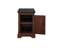 Casainc Rectangular Farmhouse Cabinet Table with Barn Door and Adjustable Storage Shelf
