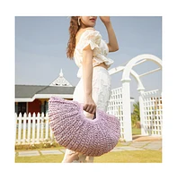 Women's The Sol-Straw Hand Bag - Lilac