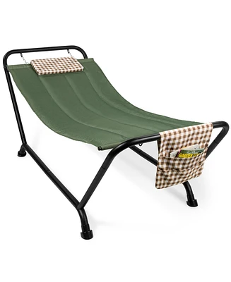 Best Choice Products Outdoor Patio Hammock Bed with Stand, Pillow, Storage Pockets, 500LB Weight Capacity