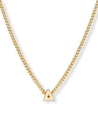 brook & york Gold Plated Kira Mini Initial Short Pendant Necklace