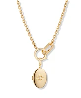 brook & york Gold Plated Cami Starburst Short Pendant Locket Necklace