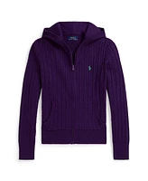 Mini-Cable Cotton Full-Zip Hoodie