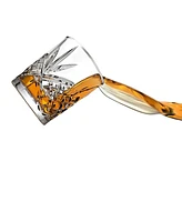 Godinger Dublin Platinum Double Old Fashioned Glasses, Set of 4