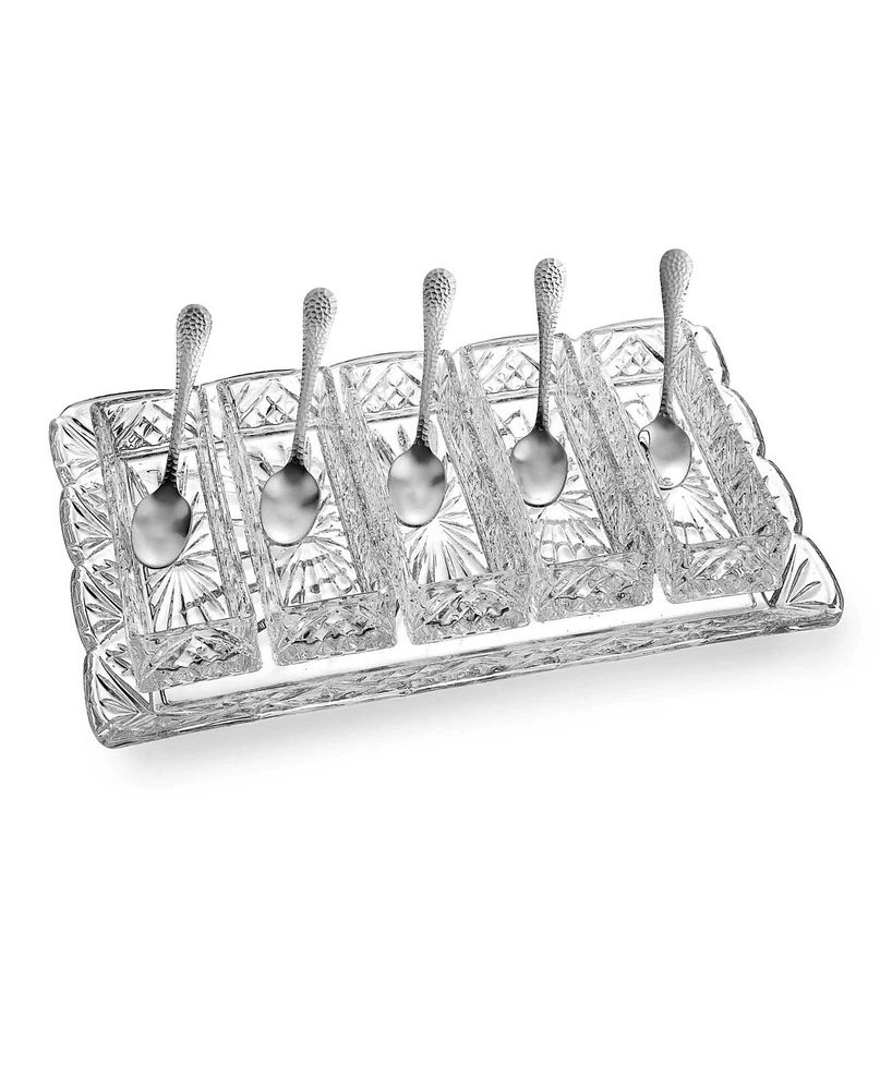 Godinger Dublin Multi 2 Piece Serving Set with Tray & Spoons