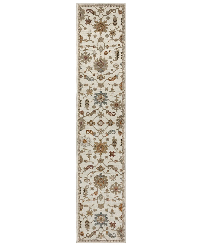 Oriental Weavers Andorra 2419B 2'6"x12' Runner Area Rug