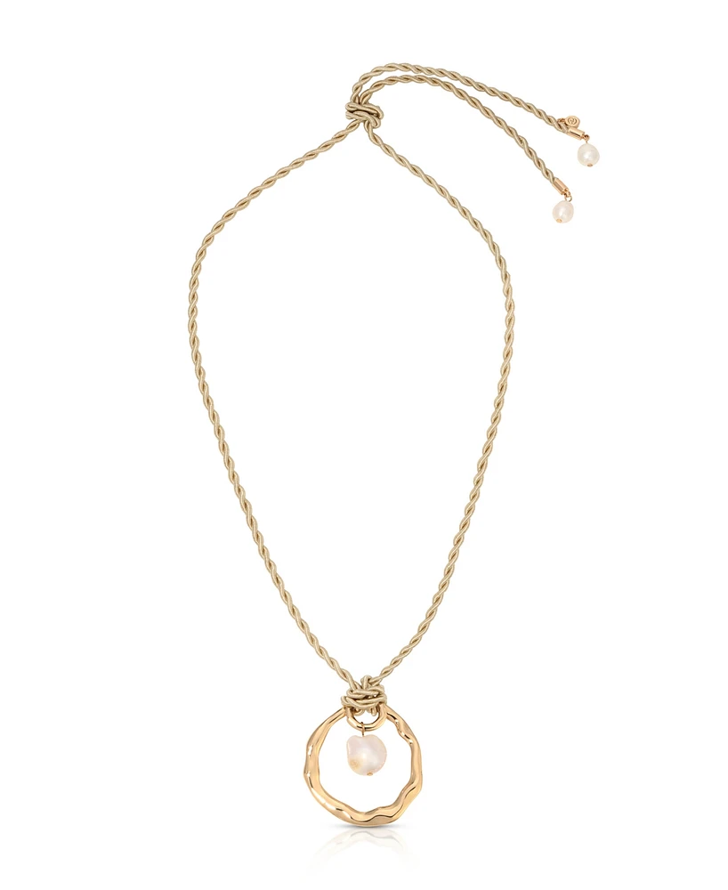 Ettika Nautical Mother of Pearl Pendant Necklace