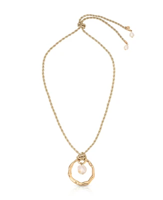 Ettika Nautical Mother of Pearl Pendant Necklace