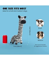 Nocciola Twistable Zebra Stuffedless Dog Toy, Plush Dog Chew Toy for Small Medium Breed, Crinkle Animal Dog Toy to Keep Them Busy