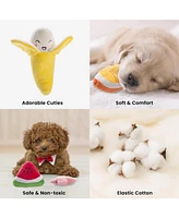 Nocciola 12 Pcs Dog Squeaky Toys with Takeout Bag, Christmas gift,Cute Plush Small Dog Toys for Small to Medium Dogs