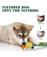 Nocciola 2-in-1 Squeaky Duck Dog Toy,Christmas gift,Cute Stuffed Dog Toys with Large Durable Rubber Squeaky Core for Aggressive Chewers