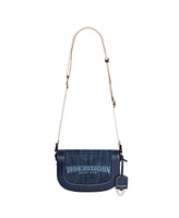 True Religion Dark Denim Logo Saddle Bag