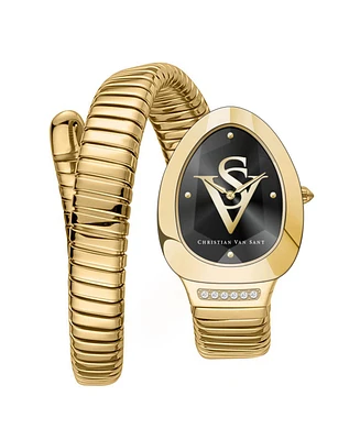 Christian Van Sant Women's Naga Black Dial Watch - CV0870