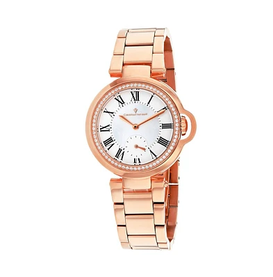 Christian Van Sant Women's Cybele White mother of pearl Dial Watch