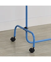 Kings Brand Furniture - Standard Rod Clothing Garment Rack, Rolling Clothes Organizer on Wheels for Hanging